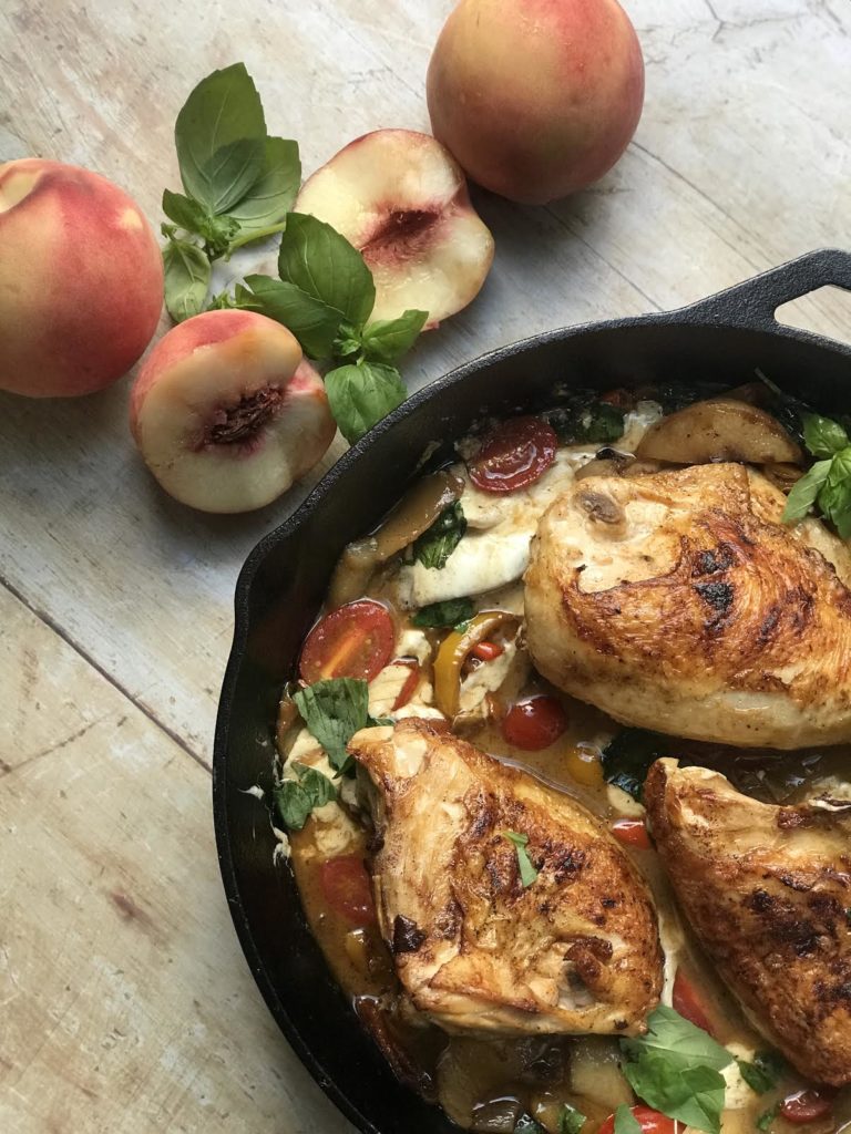 Skillet Peach Chicken Dinner Recipe