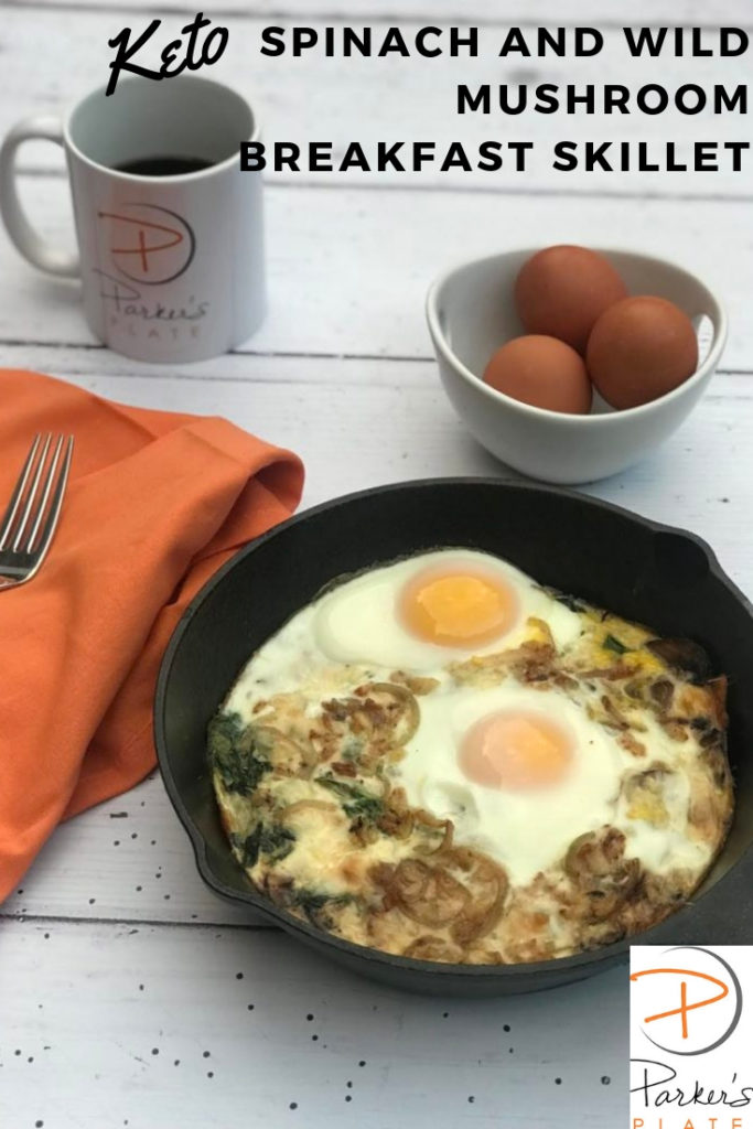 Keto Spinach and Wild Mushroom Breakfast Skillet