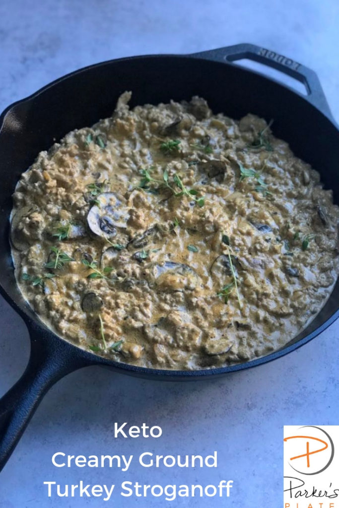 Creamy Ground Turkey Stroganoff