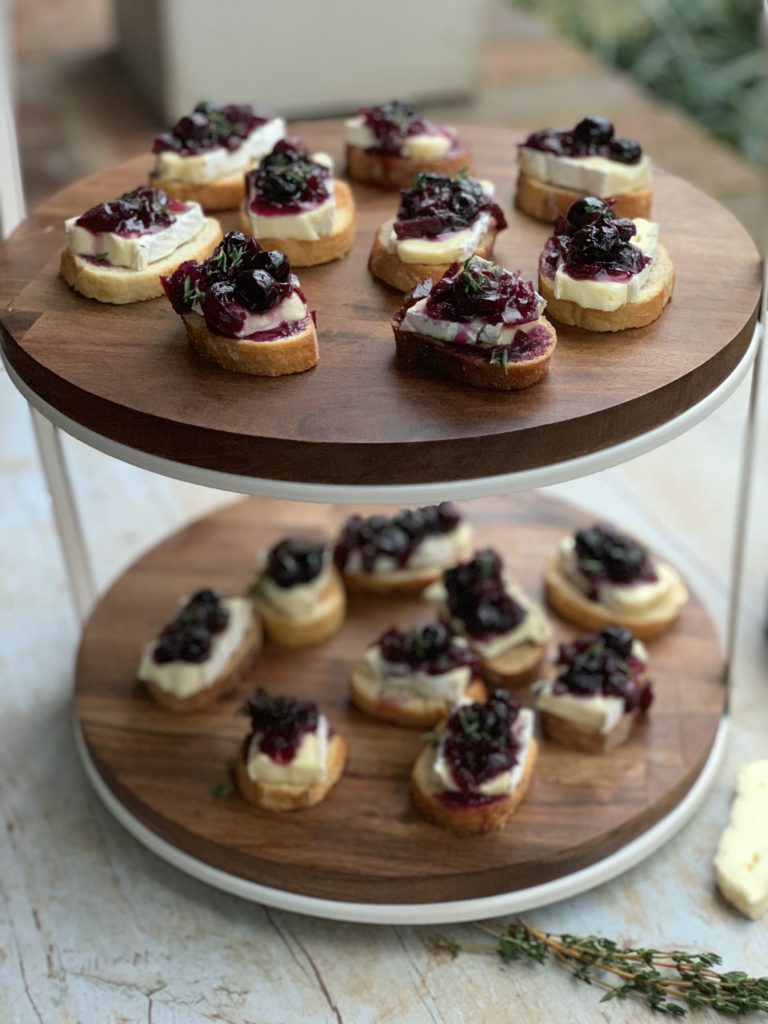 Platter of crostinis