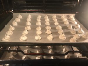 Almond Praline Cookies in oven