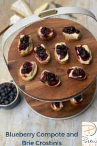 Blueberry Compote and Brie Crostinis