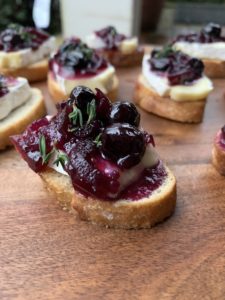 Blueberry Brie Crostini